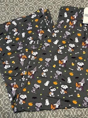 munki munki Gray Halloween Snoopy Candy Corn Pajama Pants